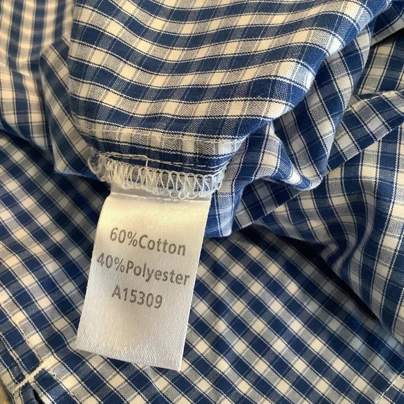 Haymaker Blue and White Plaid Shirt Size Medium - Picture 3 of 9